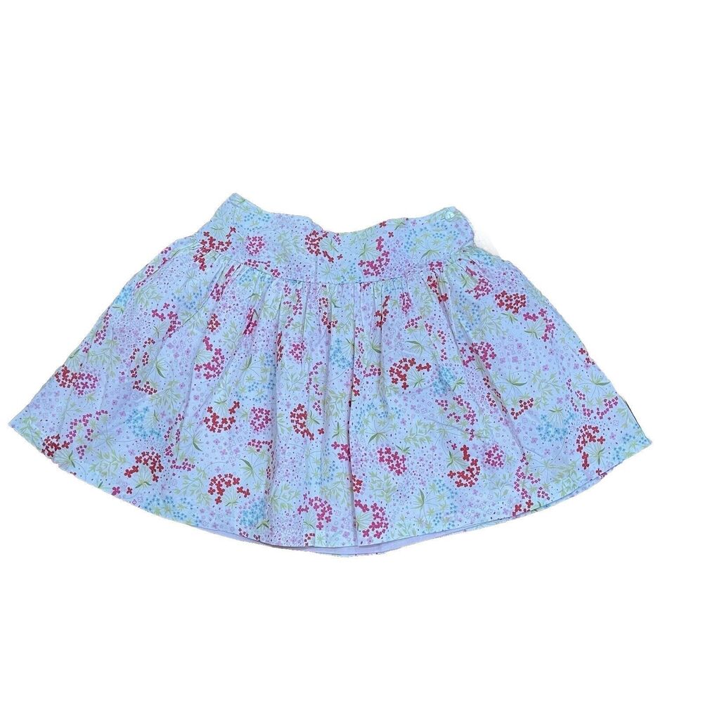 Marie Chantal Summer Skirt Girls Size 12 Floral Lined Cotton Excellent